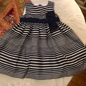 Gymboree 3T dress blue and white stripe